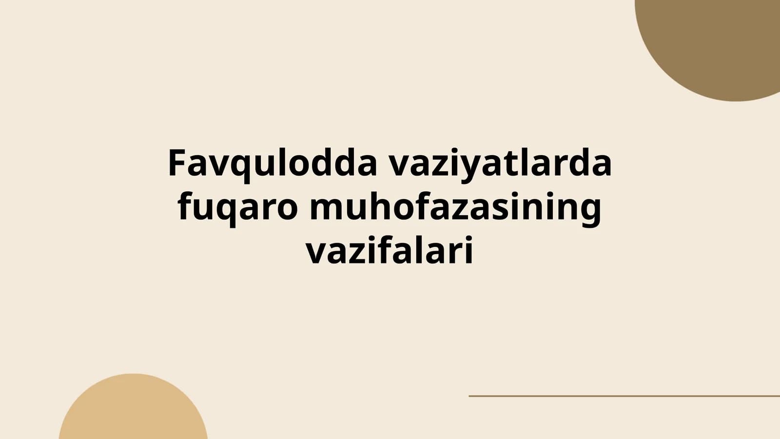 Favqulodda vaziyatlarda fuqaro muhofazasining vazifalari