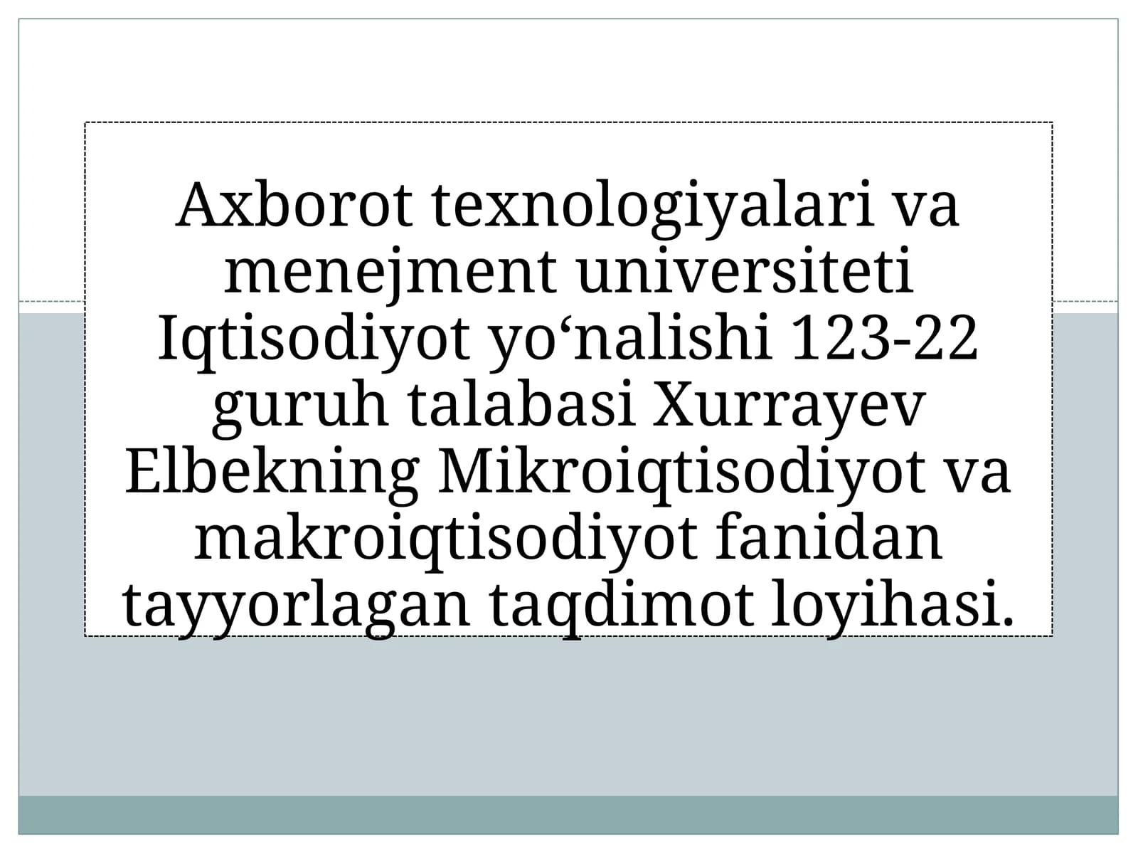 Mikroiqtisodiyot va makroiqtisodiyot fani