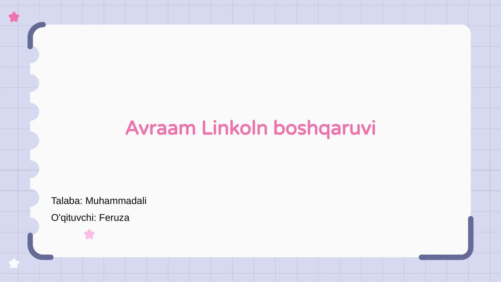Avraam Linkoln boshqaruvi