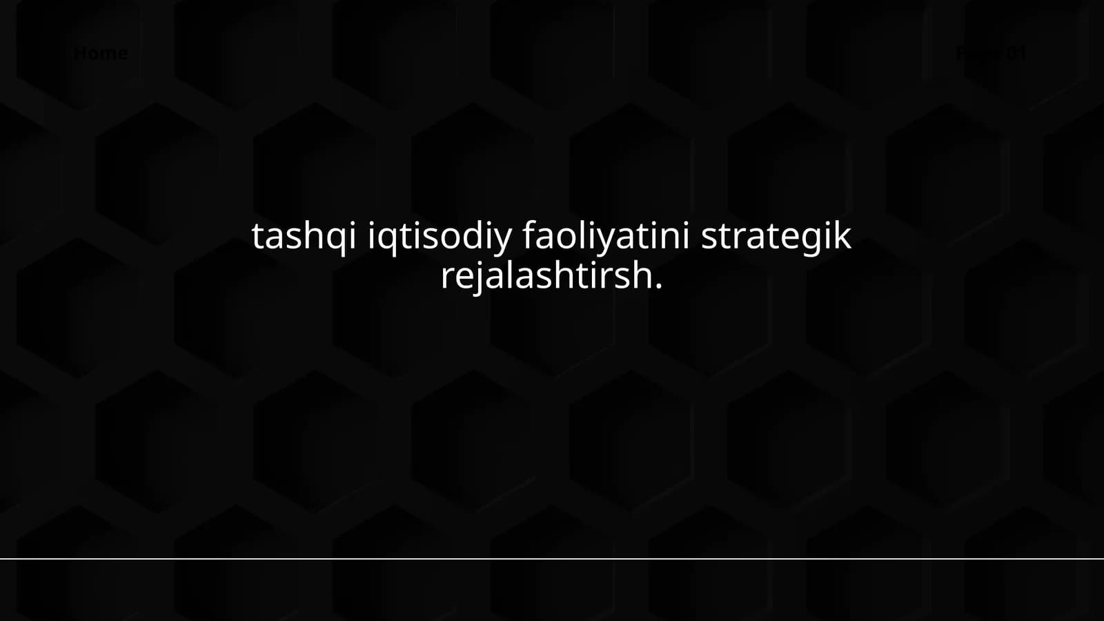 Tashqi iqtisodiy faoliyatni strategik rejalashtirish