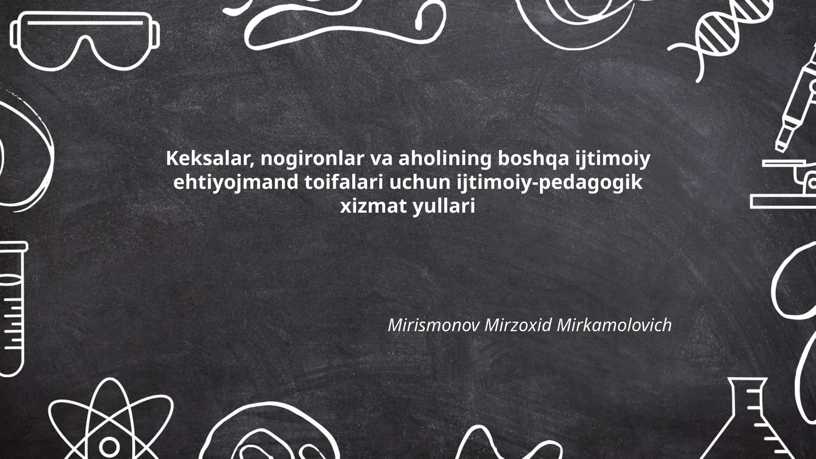 Keksalar, nogironlar va aholining boshqa ijtimoiy ehtiyojmand toifalari uchun ijtimoiy-pedagogik xizmat yullari