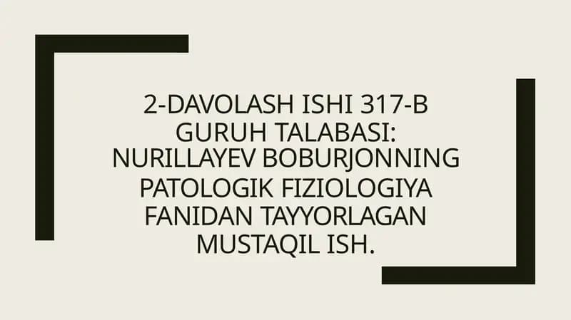 Qon yaratishning buzilishi oqibatida yuzaga keluvchi anemiyalar