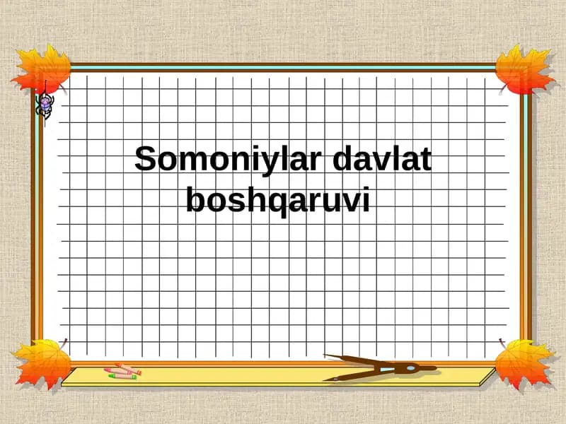 Somoniylar davlat boshqaruvi