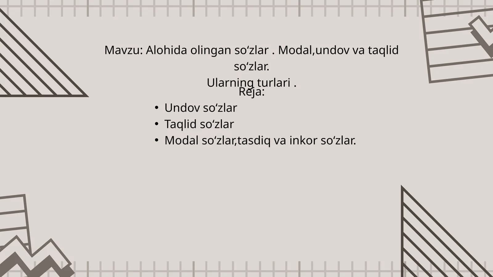 Alohida olingan soʻzlar