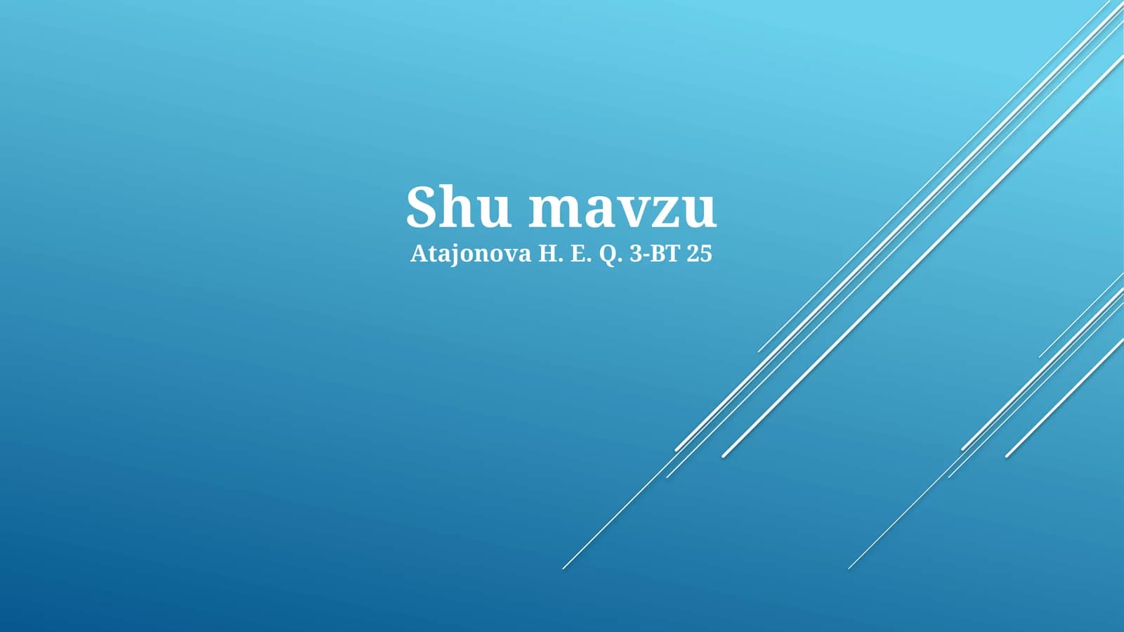 Ustoz-shogird munosabatlari