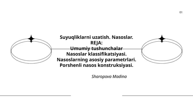 Suyuqliklarni uzatish. Nasoslar