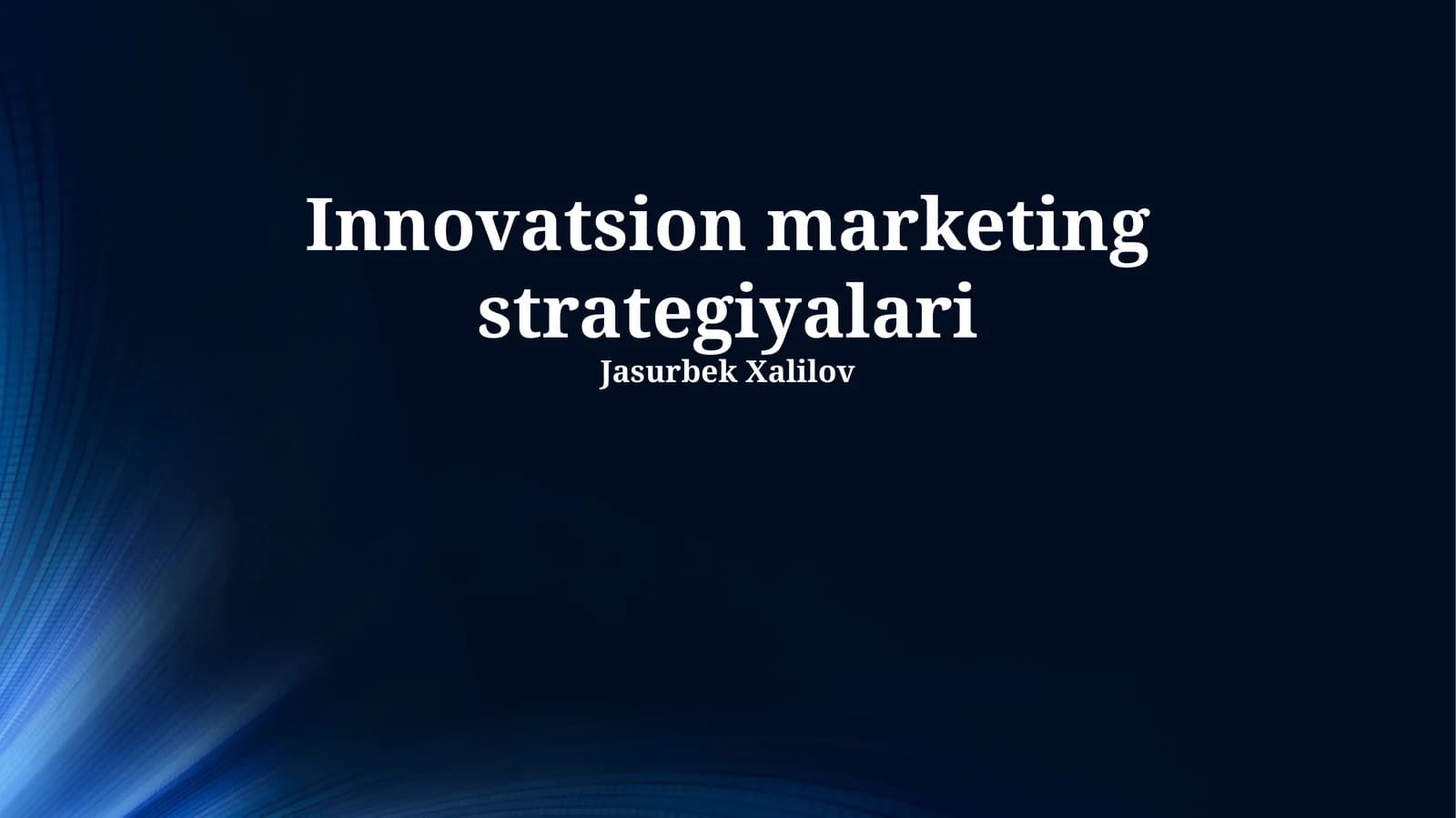 Innovatsion marketing strategiyalari: Asosiy tushunchalar va tendentsiyalar