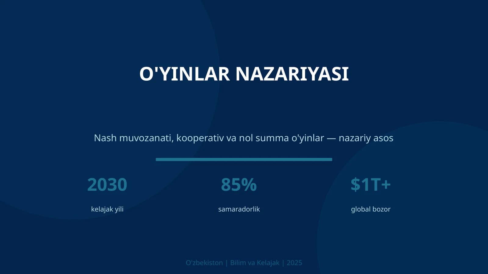 O'YINLAR NAZARIYASI