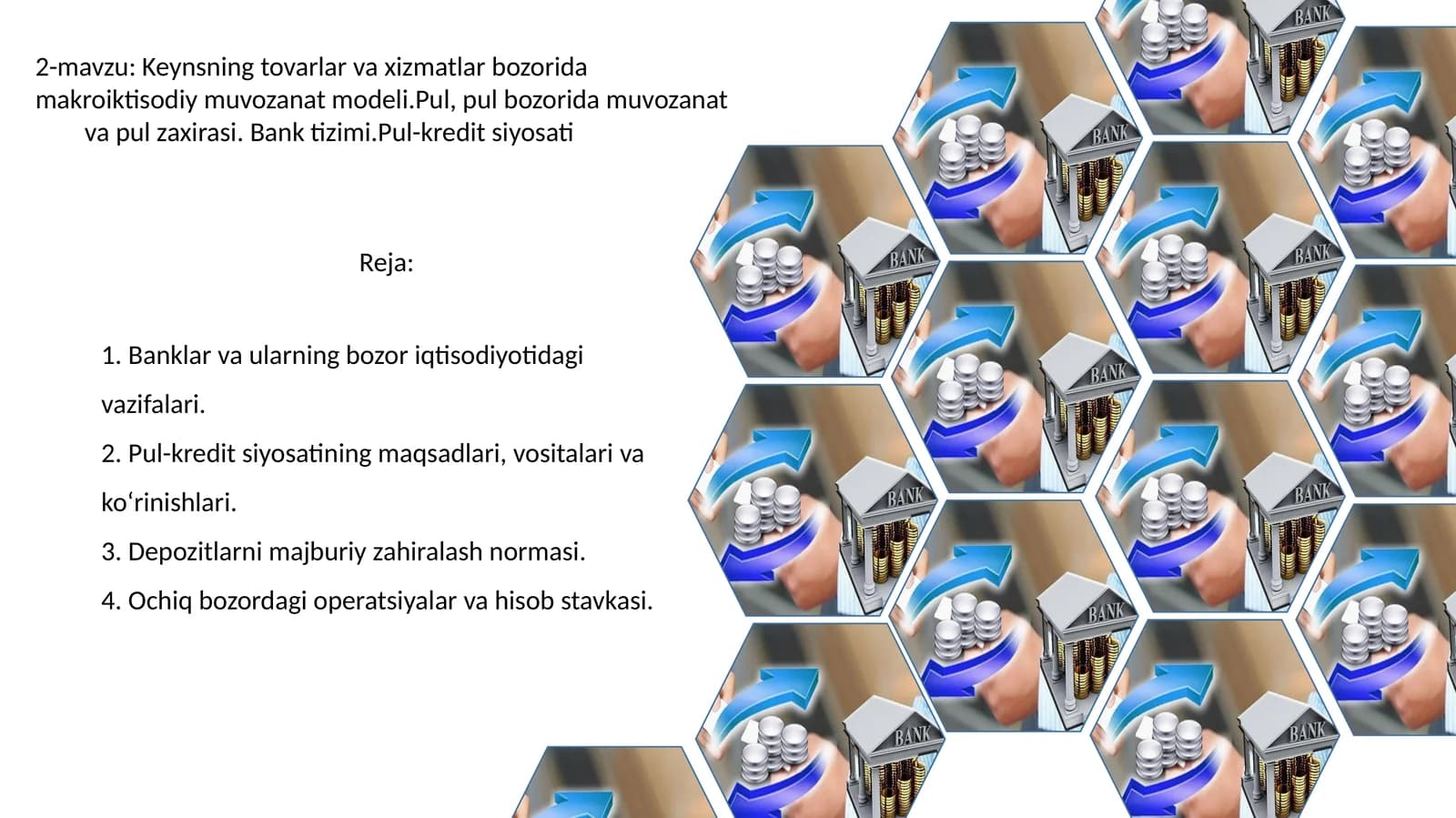 Banklar va ularning bozor iqtisodiyotidagi vazifalari