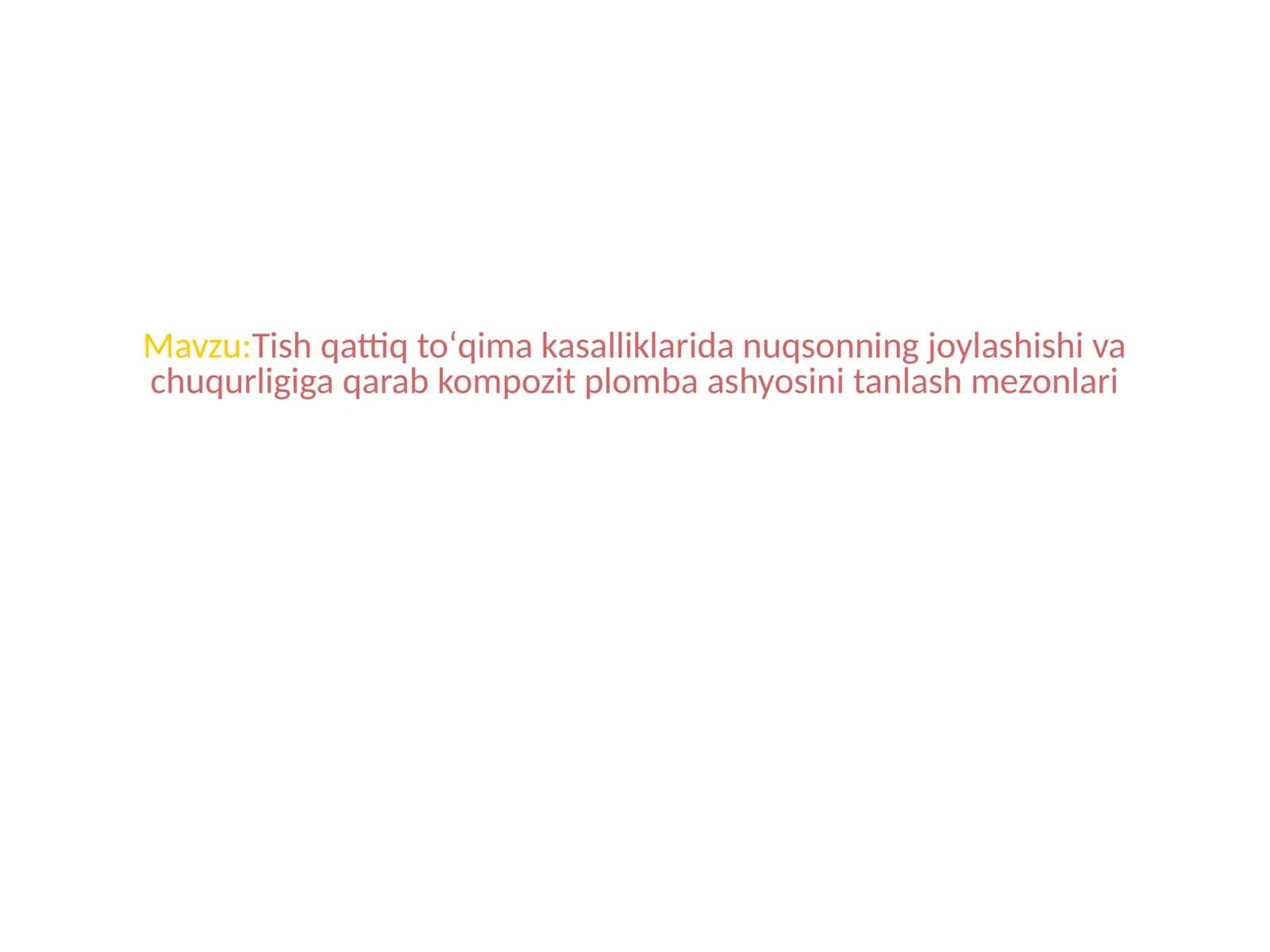 Kompozit plomba materiallari