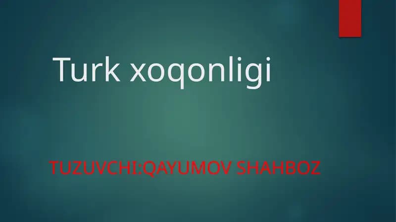 Turkxoqonligi