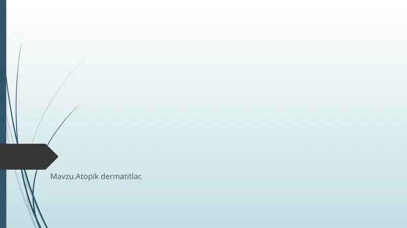 Atopik dermatitlar