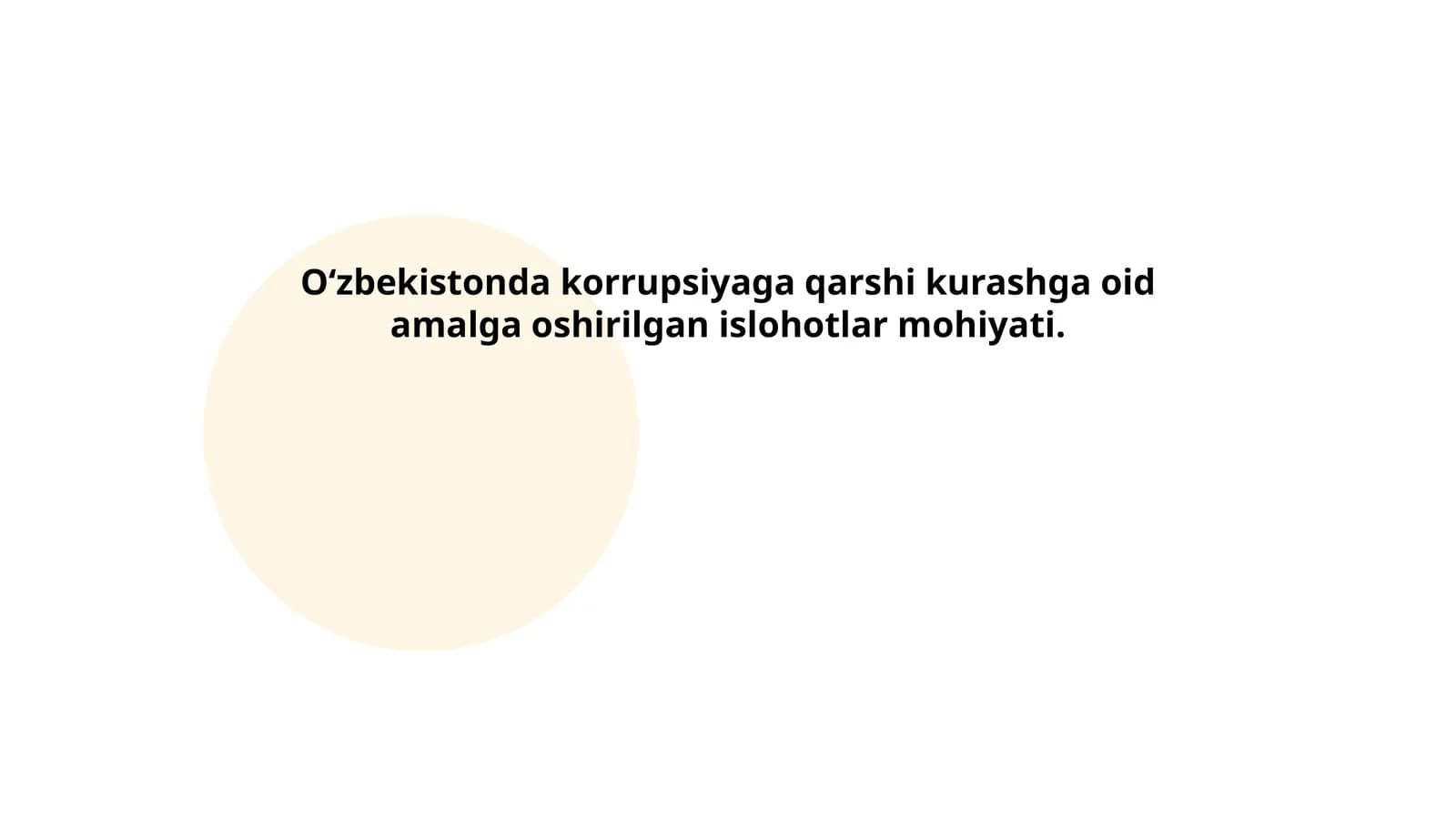 Korrupsiyaga qarshi kurashda davlat siyosati