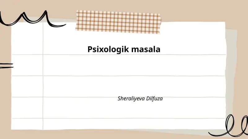 Psixologik masala