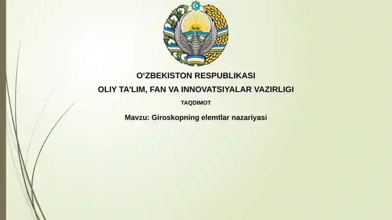 Giroskopning elementlari