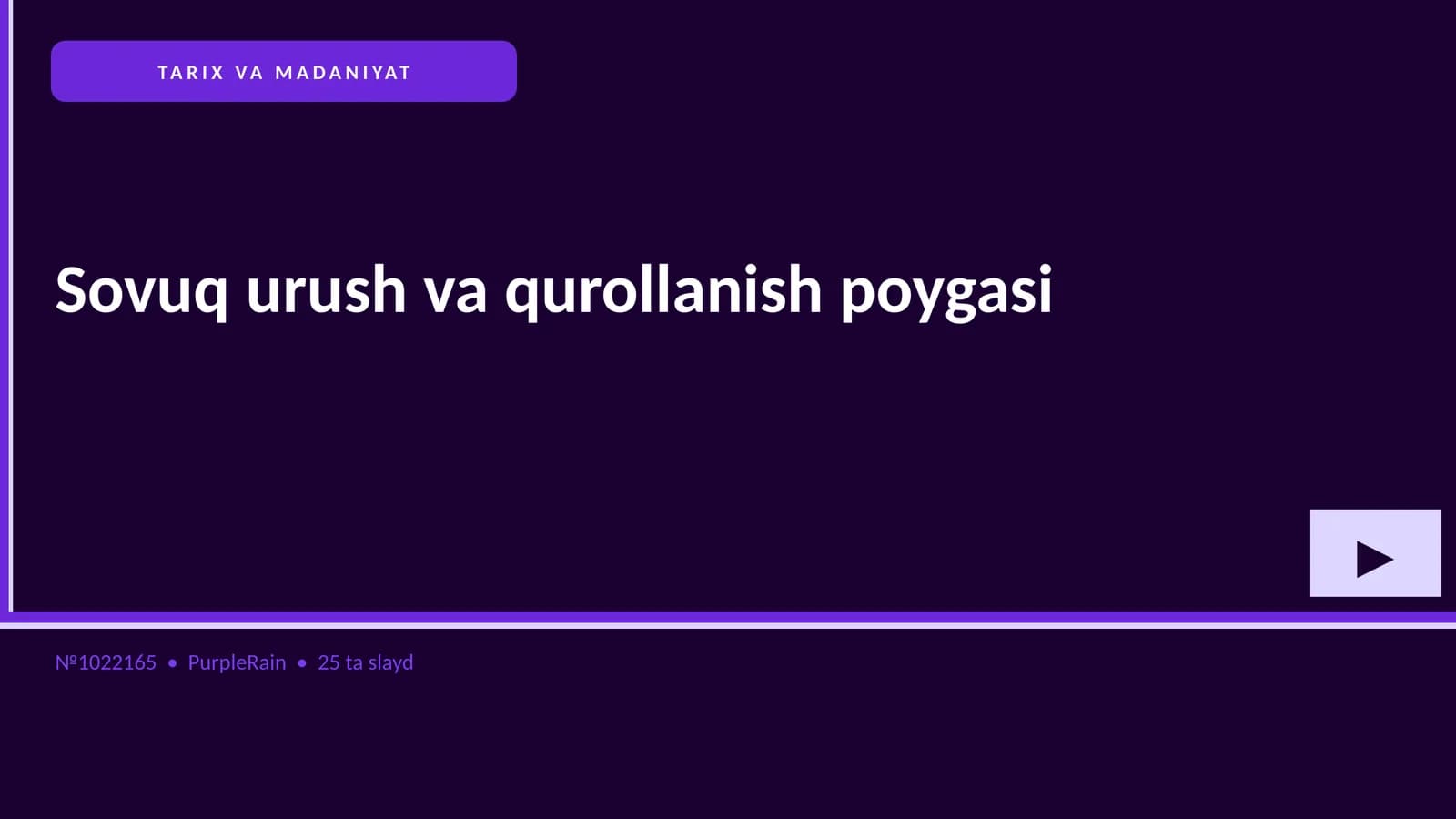 Sovuq urush va qurollanish poygasi