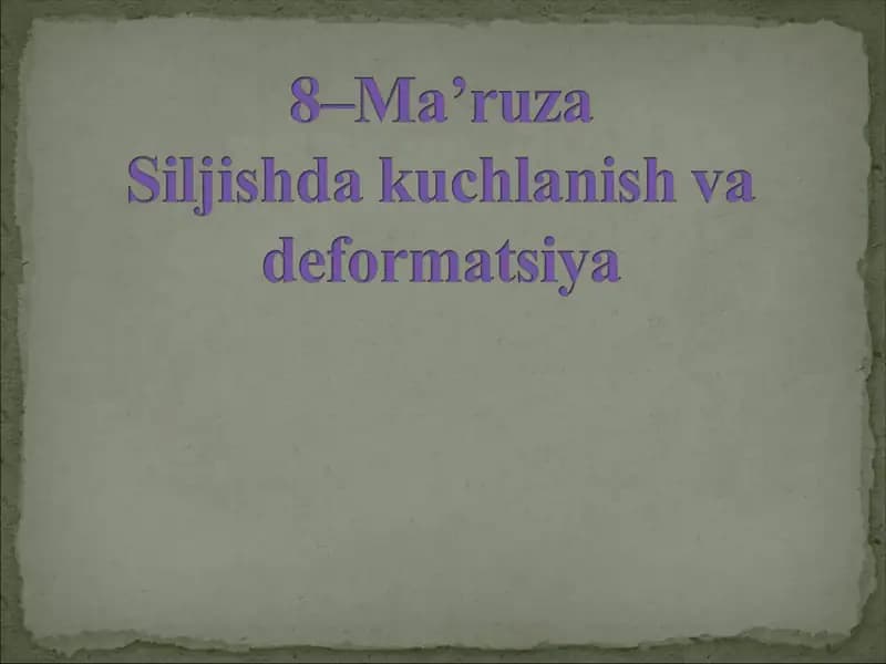 Tekisliklar bilan kesib ajratilgan kubning SOF siljishi