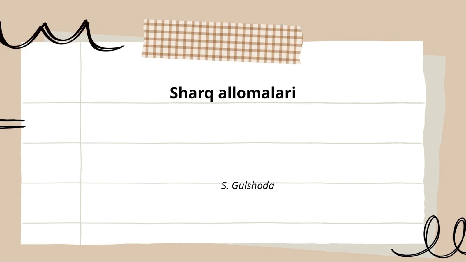 Sharq allomalari