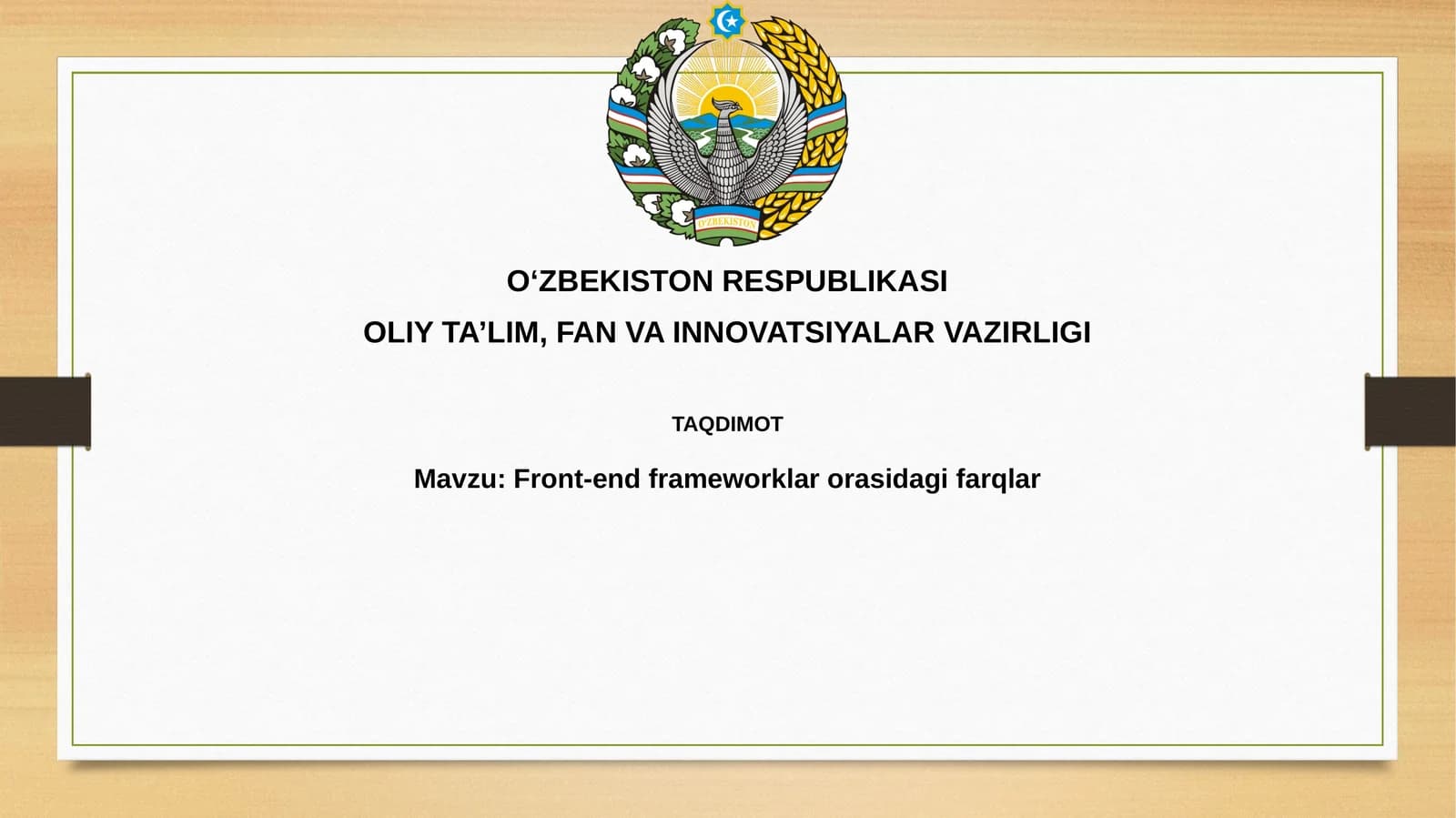 Front-end frameworklar orasidagi farqlar