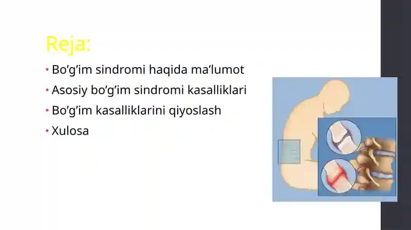 Bo’g’im sindromi haqida ma’lumot