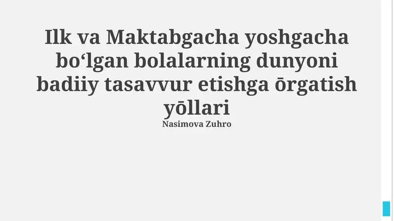 Materiallar bilan ishlash
