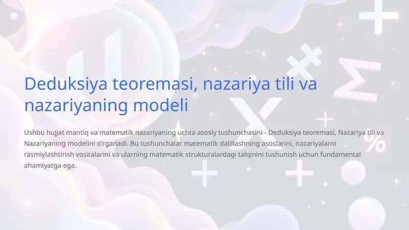 Deduksiya teoremasi
