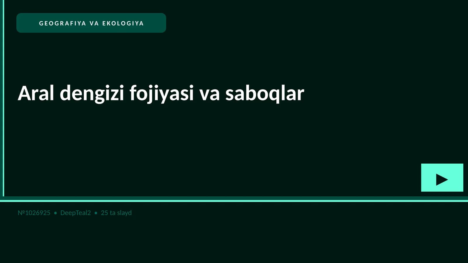 Aral dengizi fojiyasi va saboqlar