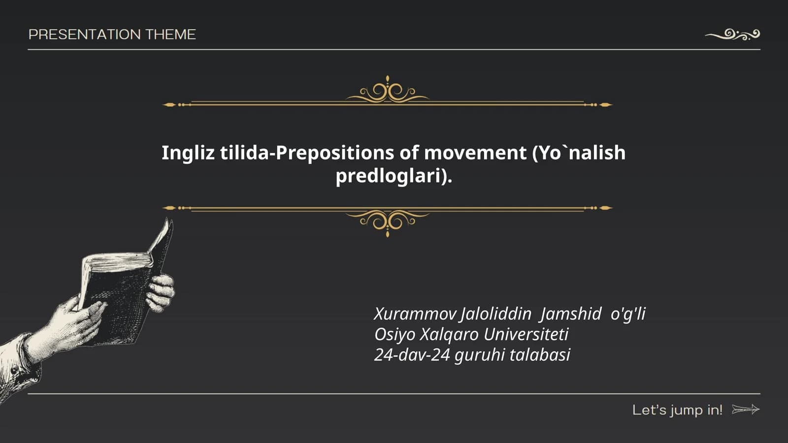 Yo'nalish predloglari turlari