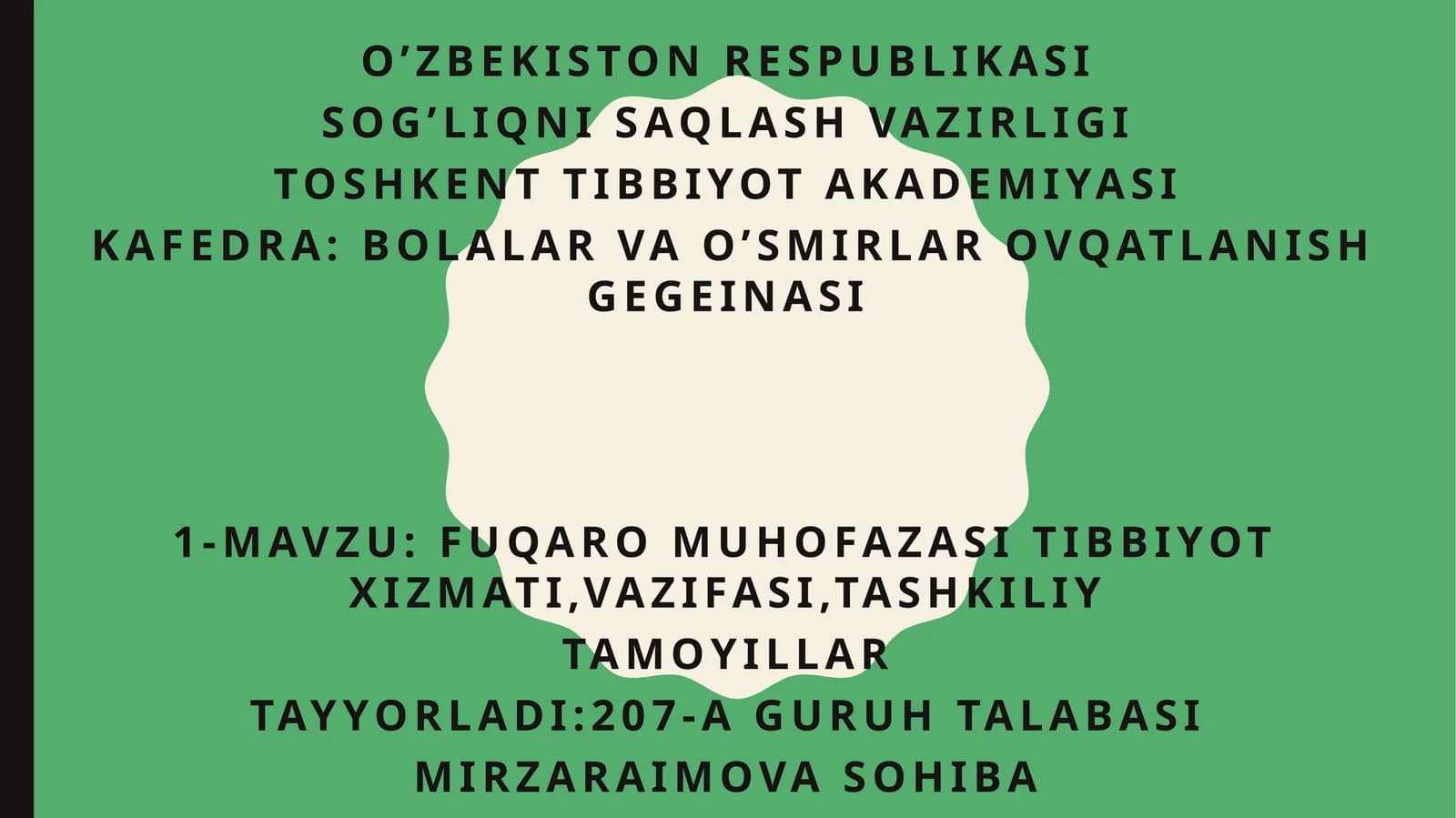 fuqaro muhofazasi tibbiyot xizmati,vazifasi,tashkiliy Tamoyillar