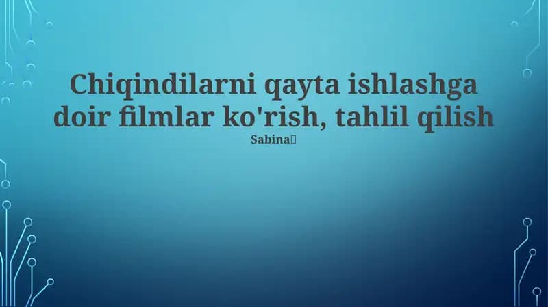 Kino San'atining Qayta Ishlashga Ta'siri