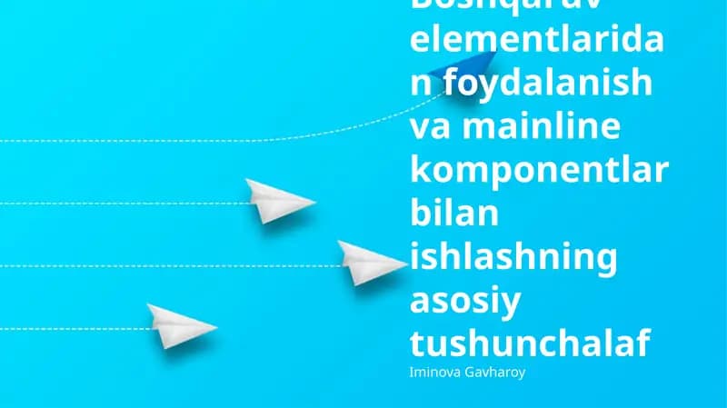 Boshqaruv elementlari