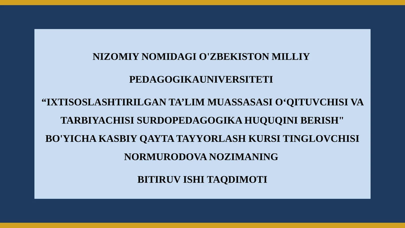 ZAIF ESHITUVCHI BOLALARNI REABILITATSIYA QILISHDA O'QITISH USULLARI