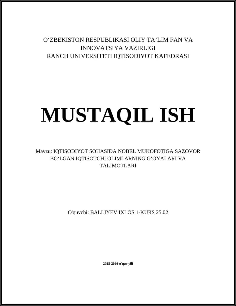 Monetarizm va Milton Friedmanning pul nazariyasi