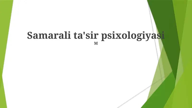 Samarali ta'sir psixologiyasi