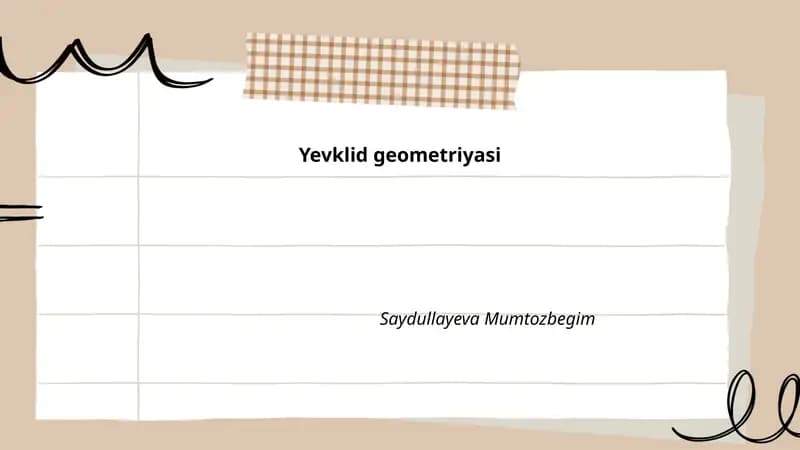 Yevklid geometriyasi