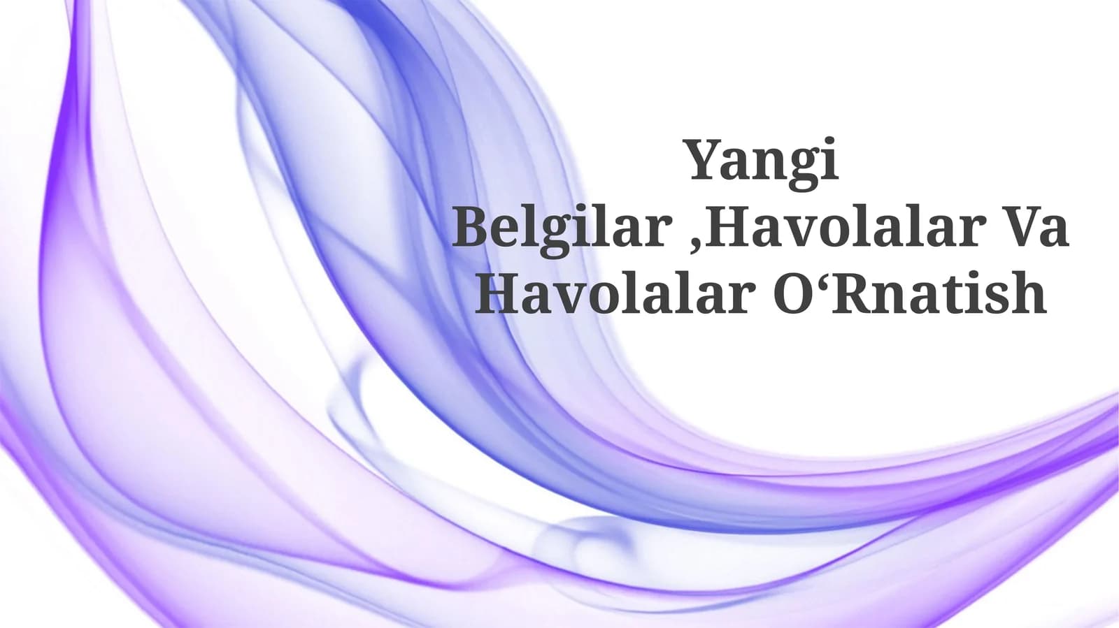 Yangi belgilar konventsiyalari