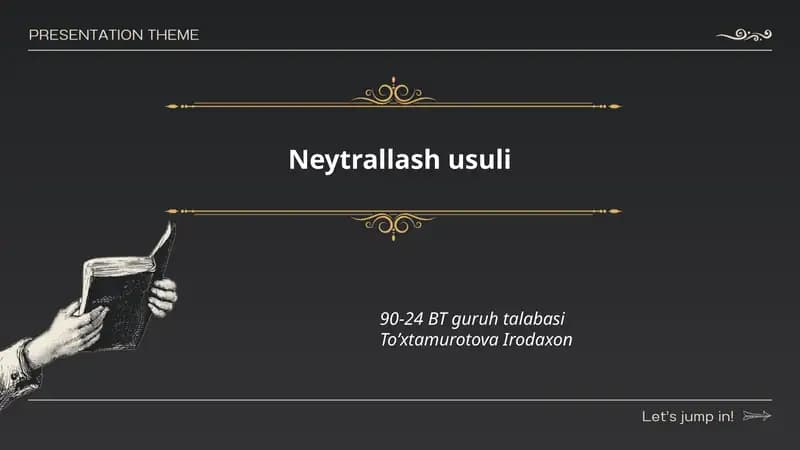 Neytrallash usuli
