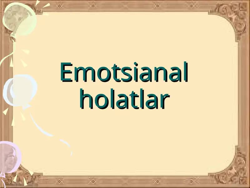 Emotsiyalar