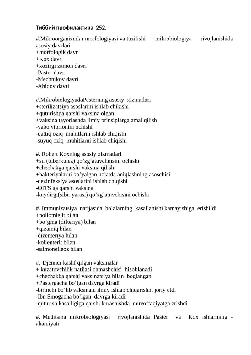 Mikroorganizmlar morfologiyasi va tuzilishi mikrobiologiya rivojlanishida asosiy davrlari
