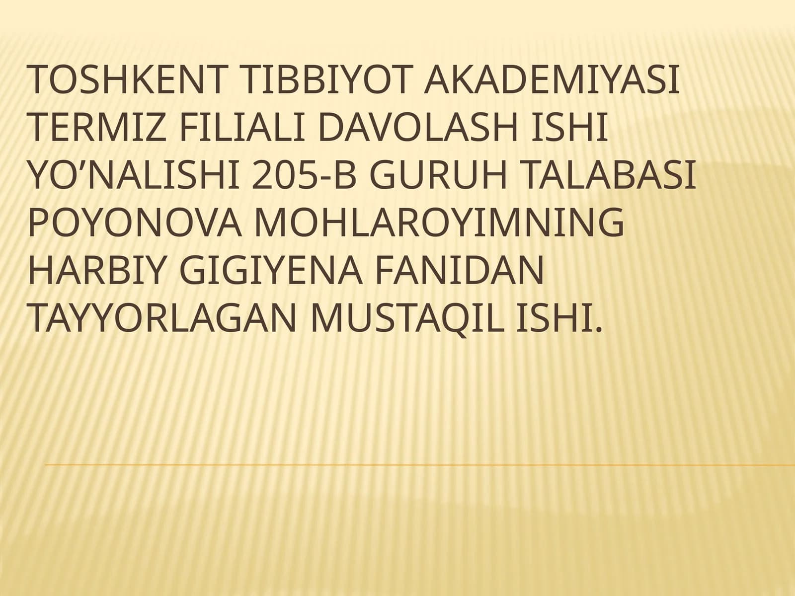 RM vaZM bilanzarlangan suv va ovqat mahsulotlarini iste'mol qilish tartibi bo'yicha vaziyatlima-salalary echish