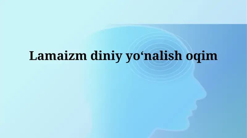 Lamaizm diniyyoʻnalishoqim