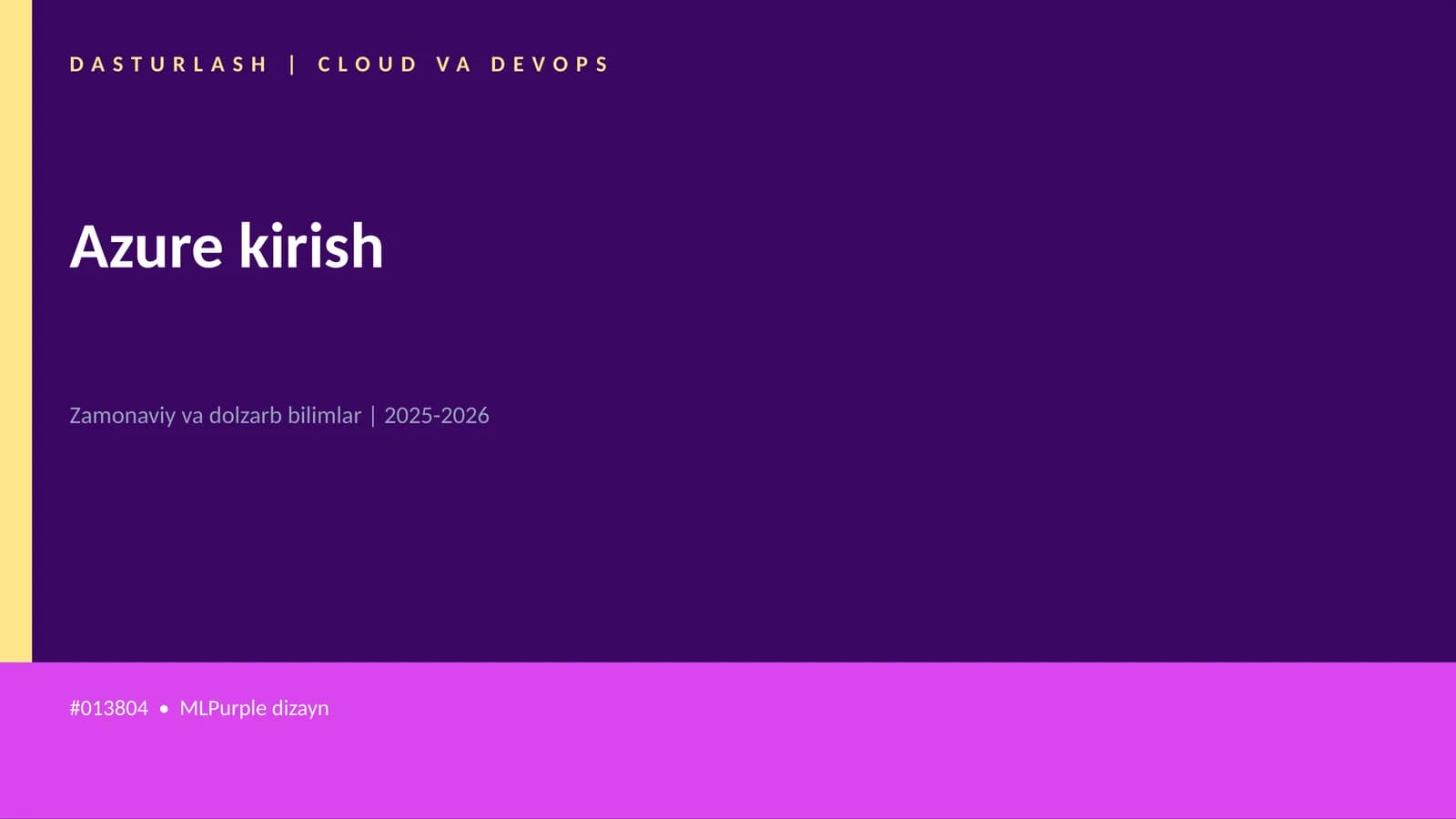 Azure kirish