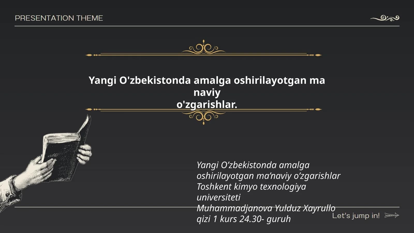 Yangi O'zbekistonda amalga oshirilayotgan ma naviy o'zgarishlar