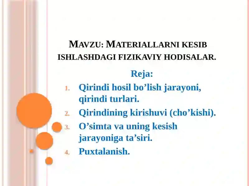 Materiallarnikesib ishlashdagi fizikaviy hodisalar