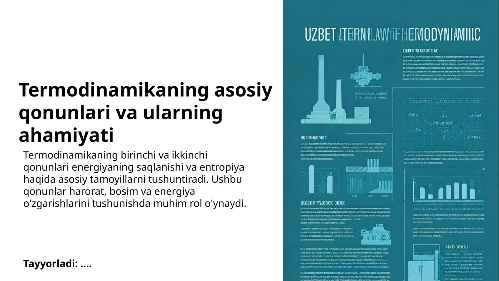 Termodinamikaning asosiy qonunlari va ularning ahamiyati