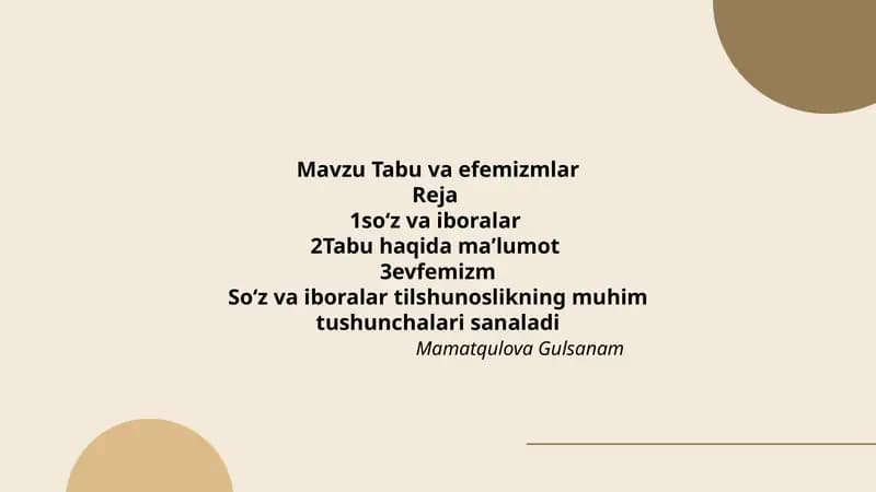 Tabu va efemizmlar
