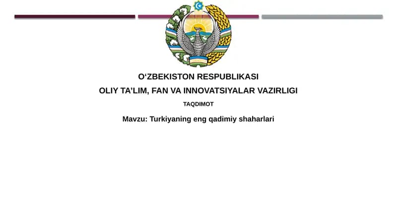 Turkiyaning eng qadimiy shaharlari