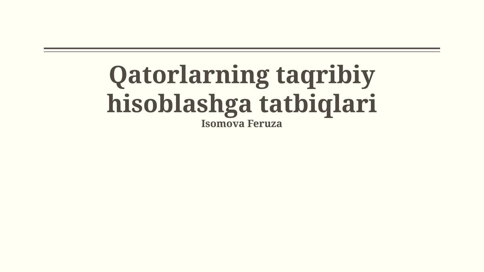 Kvadraturaning amaliy qo'llanmalari