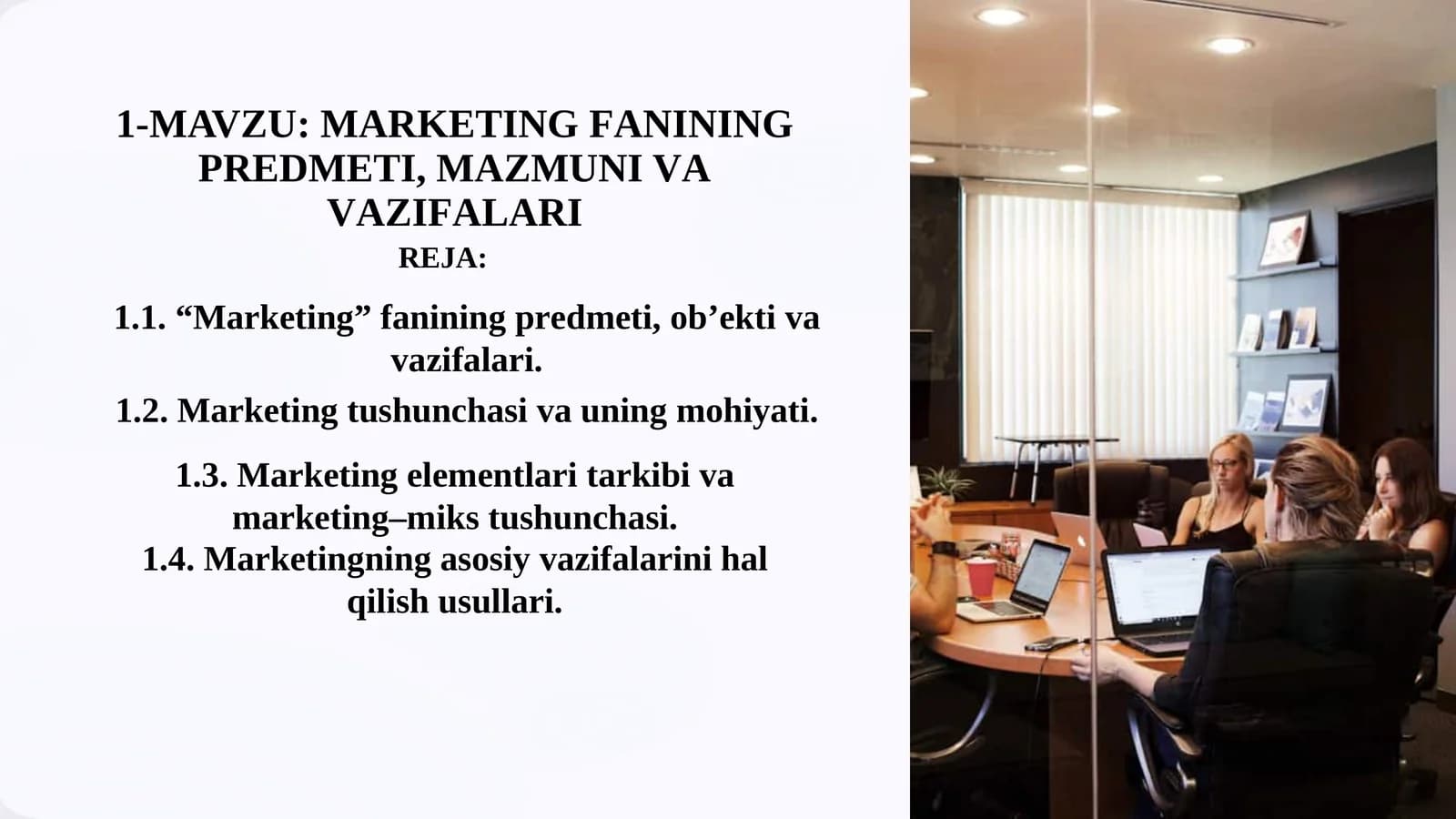 MАRKЕTING FАNINING PRЕDMЕTI, MАZMUNI VАVАZIFАLАRI
