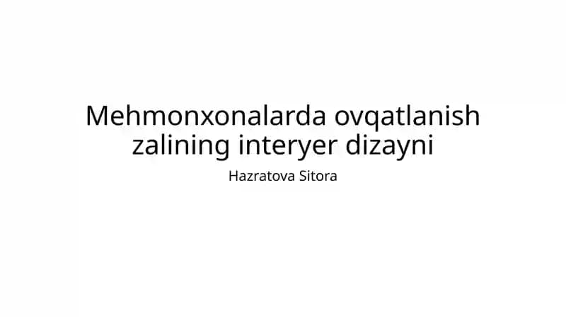 Mehmonxonalarda ovqatlanish zalining interyer dizayni